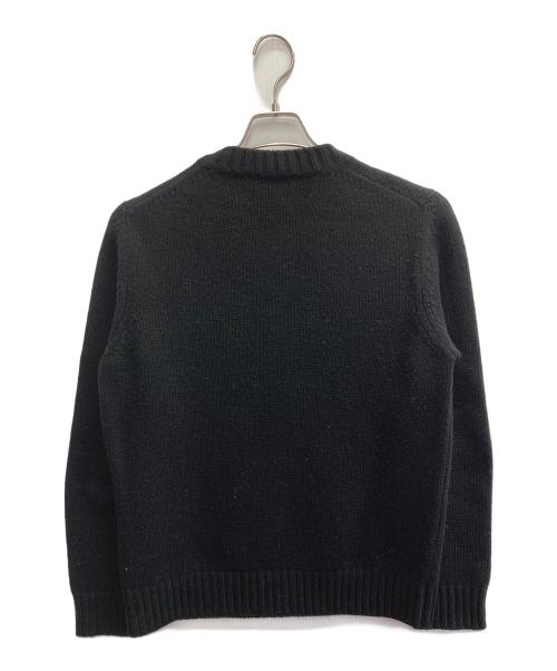 PRADA（プラダ）PRADA (プラダ) ウールxカシミヤ クルーネック セーター ブラック サイズ:48の古着・服飾アイテム