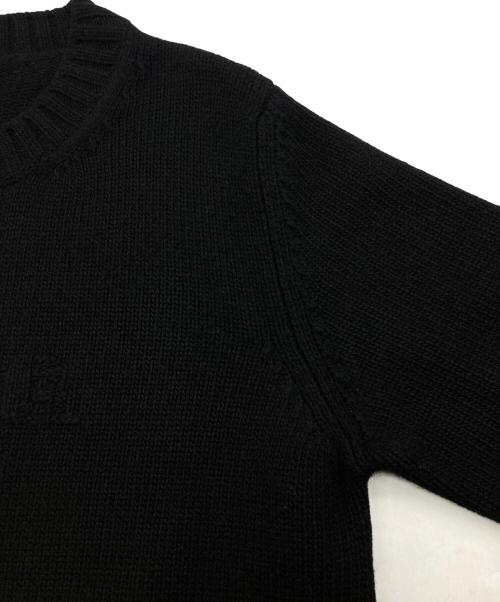 PRADA（プラダ）PRADA (プラダ) ウールxカシミヤ クルーネック セーター ブラック サイズ:48の古着・服飾アイテム