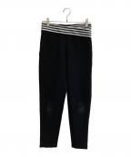 BORDERS at BALCONYボーダーズアットバルコニー）の古着「TAPERED PANTS」｜ブラック