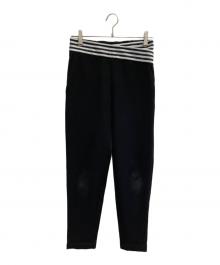 BORDERS at BALCONY（ボーダーズアットバルコニー）の古着「TAPERED PANTS」｜ブラック