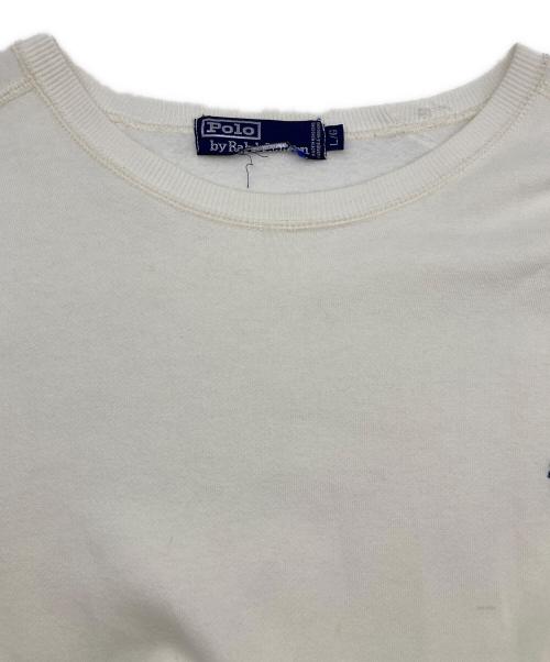 POLO RALPH LAUREN（ポロ・ラルフローレン）POLO RALPH LAUREN (ポロ・ラルフローレン) ラグランスウェット アイボリー サイズ:Ⅼの古着・服飾アイテム