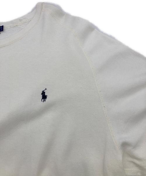 POLO RALPH LAUREN（ポロ・ラルフローレン）POLO RALPH LAUREN (ポロ・ラルフローレン) ラグランスウェット アイボリー サイズ:Ⅼの古着・服飾アイテム