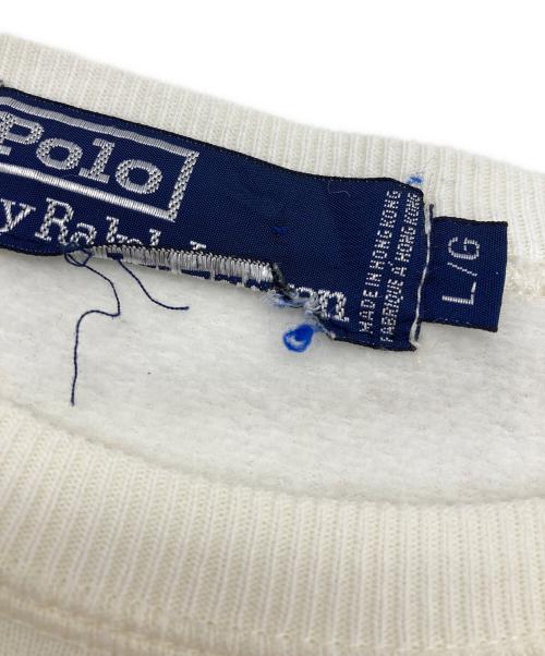 POLO RALPH LAUREN（ポロ・ラルフローレン）POLO RALPH LAUREN (ポロ・ラルフローレン) ラグランスウェット アイボリー サイズ:Ⅼの古着・服飾アイテム