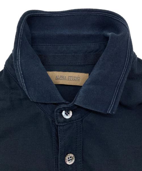 ALPHA STUDIO（アルファスタジオ）ALPHA STUDIO (アルファスタジオ) ポロシャツ ネイビー サイズ:SIZE50の古着・服飾アイテム