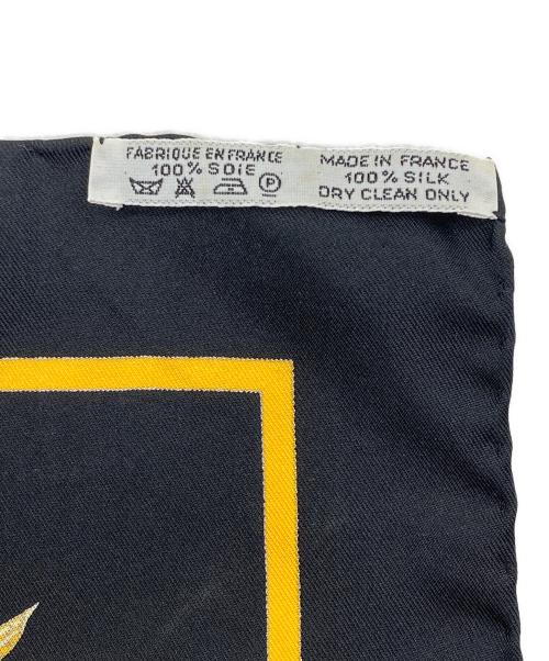 HERMES（エルメス）HERMES (エルメス) カレ90/IN SALZBURG ザルツブルクにて ブラック×イエローの古着・服飾アイテム