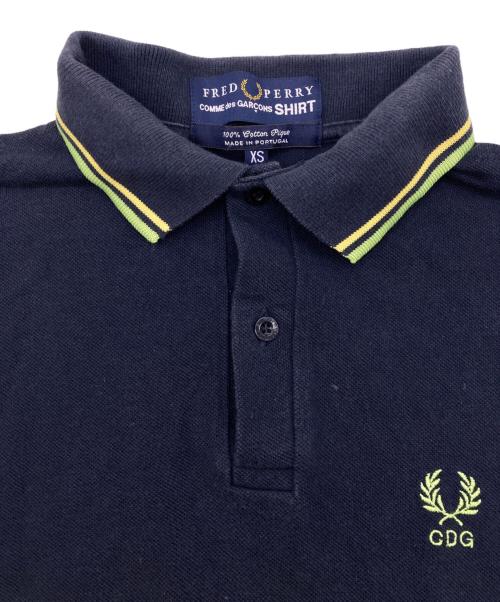 FRED PERRY（フレッドペリー）FRED PERRY (フレッドペリー) COMME des GARCONS (コムデギャルソン) ポロシャツ ネイビー サイズ:XSの古着・服飾アイテム