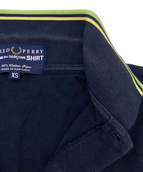 FRED PERRY（フレッドペリー）FRED PERRY (フレッドペリー) COMME des GARCONS (コムデギャルソン) ポロシャツ ネイビー サイズ:XSの古着・服飾アイテム
