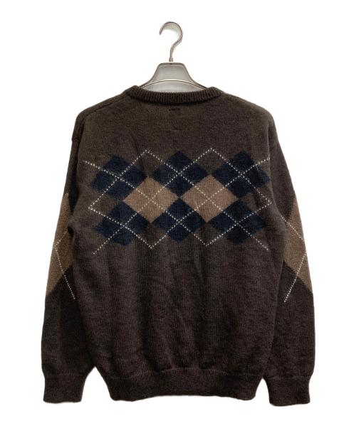 BATONER（バトナ―）BATONER (バトナ―) アーガイル柄モヘアウールニット ブラウン サイズ:3の古着・服飾アイテム