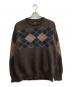 BATONER（バトナ―）の古着「アーガイル柄モヘアウールニット」｜ブラウン