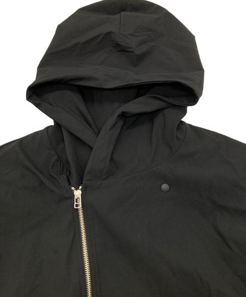 eN ROUTE（アンルート）EN ROUTE (アンルート) ナイロンポリエステルアシンメトリージップビックパーカー ブラック サイズ:3の古着・服飾アイテム