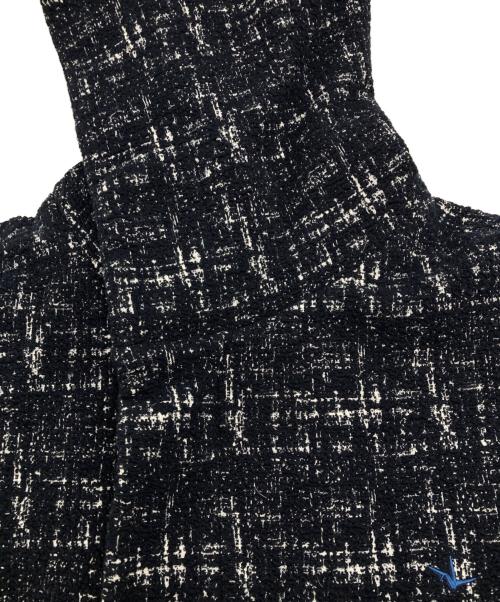 1PIU1UGUALE3 RELAX（ウノピゥウノウグァーレトレ リラックス）1PIU1UGUALE3 RELAX (ウノピゥウノウグァーレトレ リラックス) ツイードフラップコート ネイビー サイズ:Mの古着・服飾アイテム