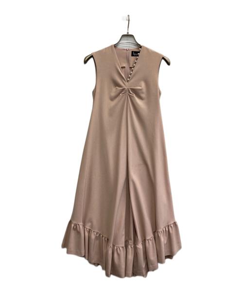 hue（ヒュー）hue (ヒュー) ノースリーブパールワンピース ピンク サイズ:36の古着・服飾アイテム
