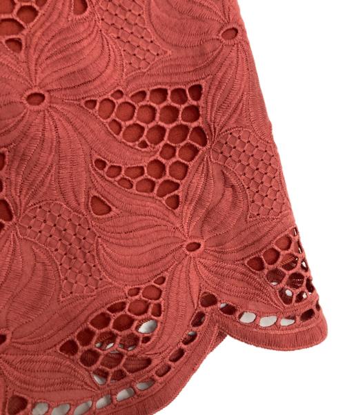 DRAWER（ドゥロワー）DRAWER (ドゥロワー) レースワンピース ブラウン サイズ:36の古着・服飾アイテム