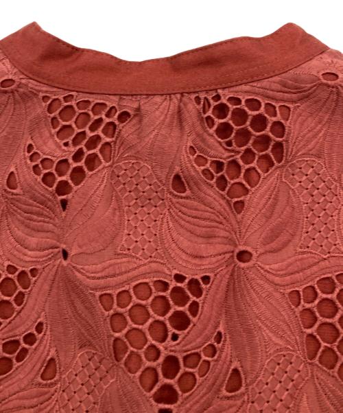 DRAWER（ドゥロワー）DRAWER (ドゥロワー) レースワンピース ブラウン サイズ:36の古着・服飾アイテム