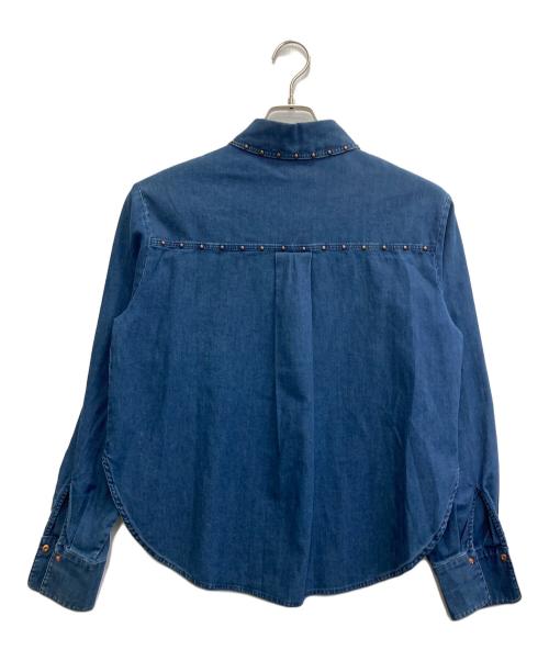 SEE BY CHLOE（シーバイクロエ）SEE BY CHLOE (シーバイクロエ) デニムスタッズシャツ インディゴ サイズ:34の古着・服飾アイテム