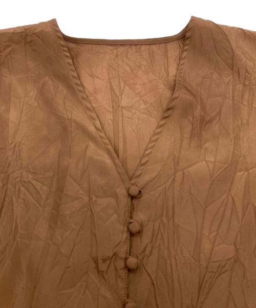 RIM.ARK（リムアーク）RIM.ARK (リムアーク) プリーツワンピース ブラウン サイズ:38の古着・服飾アイテム