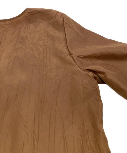 RIM.ARK（リムアーク）RIM.ARK (リムアーク) プリーツワンピース ブラウン サイズ:38の古着・服飾アイテム
