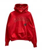 SAINT MICHAELセントマイケル）の古着「ヴィンテージ加工プルオーバーパーカー」｜レッド