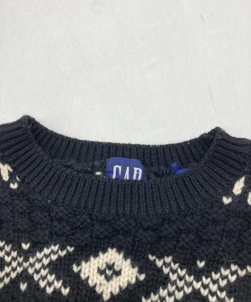 OLD GAP（オールドギャップ）OLD GAP (オールドギャップ) OLDウールノルディックニット ブラック サイズ:Lの古着・服飾アイテム