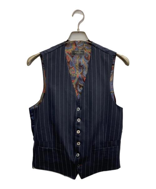 PAUL SMITH（ポールスミス）PAUL SMITH (ポールスミス) 裏地柄ベスト付きセットアップ/british collection/ﾍﾟｲｽﾞﾘｰ ネイビー サイズ:Lの古着・服飾アイテム