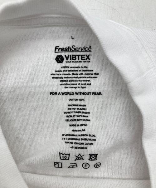 FreshService（フレッシュサービス）FreshService (フレッシュサービス) VIBTEX S/S CREW NECK TEE ホワイト サイズ:Lの古着・服飾アイテム