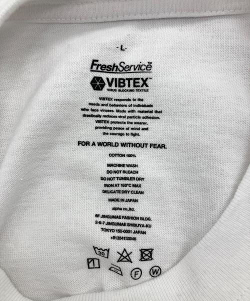 FreshService（フレッシュサービス）FreshService (フレッシュサービス) VIBTEX S/S CREW NECK TEE ホワイト サイズ:Lの古着・服飾アイテム