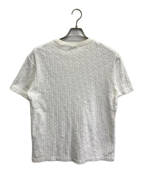 Dior（ディオール）Dior (ディオール) オブリーク トロッター パイル 半袖Tシャツ ホワイト サイズ:Sの古着・服飾アイテム