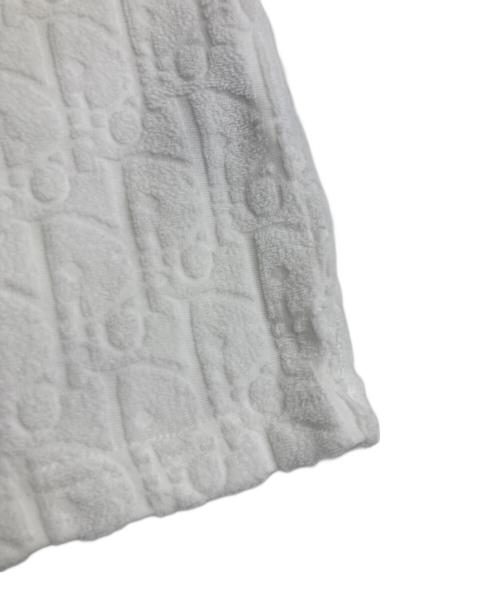 Dior（ディオール）Dior (ディオール) オブリーク トロッター パイル 半袖Tシャツ ホワイト サイズ:Sの古着・服飾アイテム