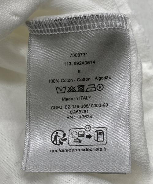 Dior（ディオール）Dior (ディオール) オブリーク トロッター パイル 半袖Tシャツ ホワイト サイズ:Sの古着・服飾アイテム