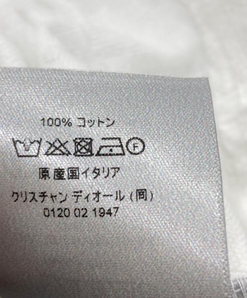 Dior（ディオール）Dior (ディオール) オブリーク トロッター パイル 半袖Tシャツ ホワイト サイズ:Sの古着・服飾アイテム