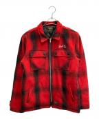 SSDDエスエスディーディー）の古着「タータンチェックジャケット」｜レッド
