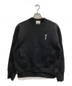 OMMOオーエムエムオー）の古着「オーバーシルエット スリット トレーナー」｜ブラック