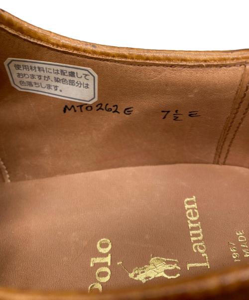 POLO RALPH LAUREN（ポロ・ラルフローレン）POLO RALPH LAUREN (ポロ・ラルフローレン) キャップトゥシューズ ブラウン サイズ:7.5の古着・服飾アイテム