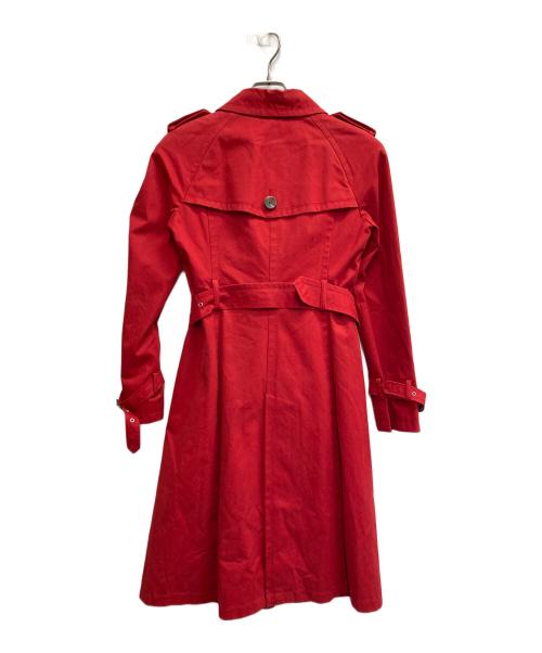 BURBERRY BLUE LABEL（バーバリー ブルー レーベル）BURBERRY BLUE LABEL (バーバリーロンドンブルーレーベル) トレンチコート レッド サイズ:38の古着・服飾アイテム