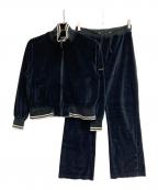 BURBERRY GOLFバーバリーゴルフ）の古着「ベロアセットアップジャージ」｜ネイビー