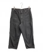 FAUVESフォーブ）の古着「25AW RANCH BLACK ワイドデニムパンツ」｜ブラック