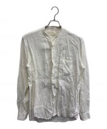 JAN MACHENHAUER（ヤンマッケンハウアー）の古着「リネンバンドカラーシャツ」｜ホワイト