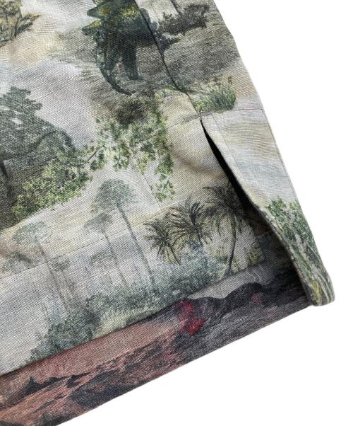 beautiful people（ビューティフルピープル）beautiful people (ビューティフルピープル) old&new printed halfsleeve shirt グリーン サイズ:40の古着・服飾アイテム