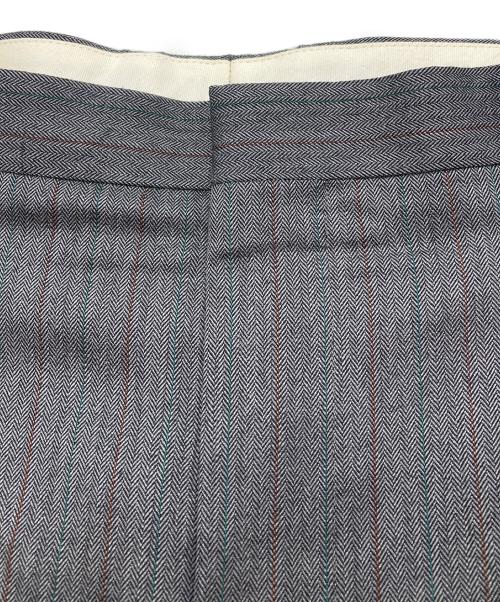 Pilgrim（ピルグリム）PILGRIM (ピルグリム) ウールストライプスラックス グレー サイズ:48の古着・服飾アイテム