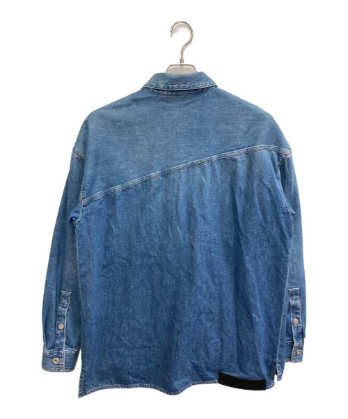 LOEWE（ロエベ）LOEWE (ロエベ) スラントオーバーシャツ インディゴ サイズ:44の古着・服飾アイテム