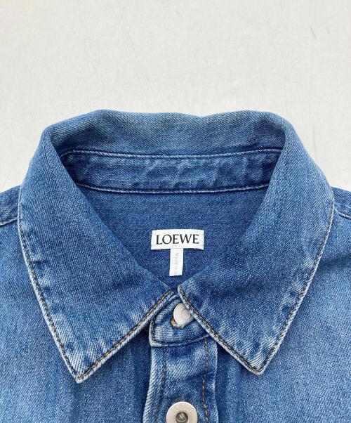 LOEWE（ロエベ）LOEWE (ロエベ) スラントオーバーシャツ インディゴ サイズ:44の古着・服飾アイテム