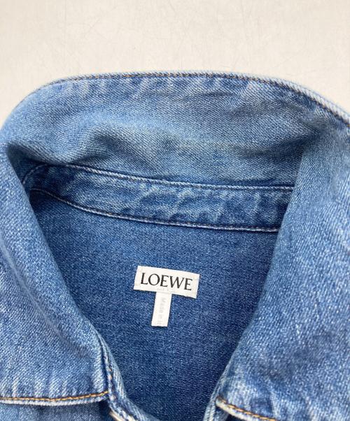 LOEWE（ロエベ）LOEWE (ロエベ) スラントオーバーシャツ インディゴ サイズ:44の古着・服飾アイテム