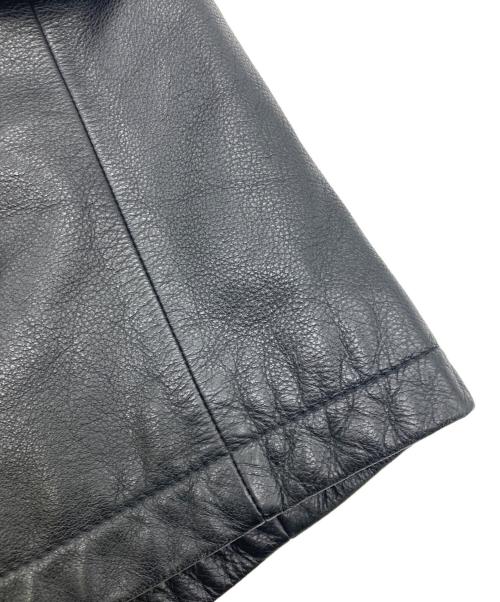 CONWELL（コンウェル）CONWELL (コンウェル) レザーハーフコート ブラック サイズ:Mの古着・服飾アイテム