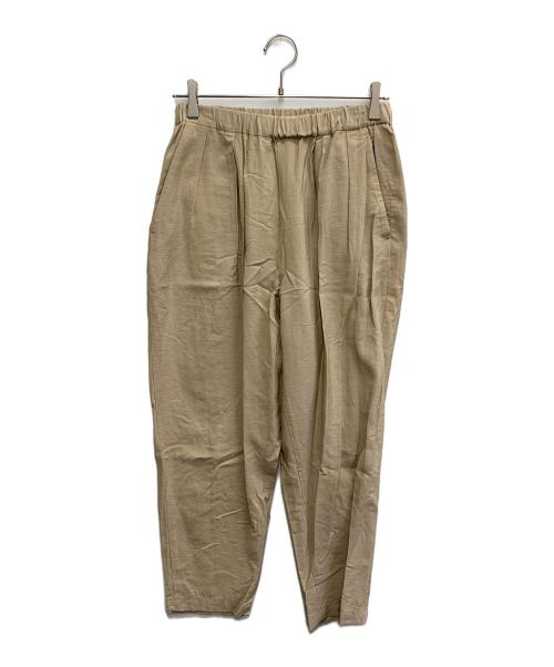 MORRIS&SONS（モリスアンドサンズ）MORRIS&SONS (モリスアンドサンズ) リネンツイル イージータックパンツ ベージュ サイズ:1の古着・服飾アイテム