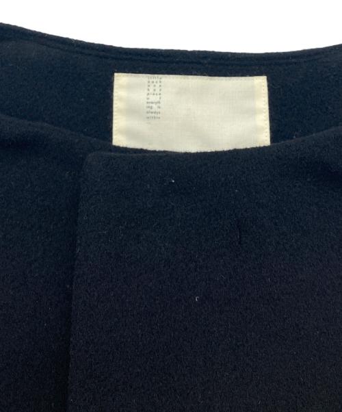 nitca（ニトカ）nitca (ニトカ) ウールカシミヤ ノーカラーコート ブラック サイズ:FREEの古着・服飾アイテム