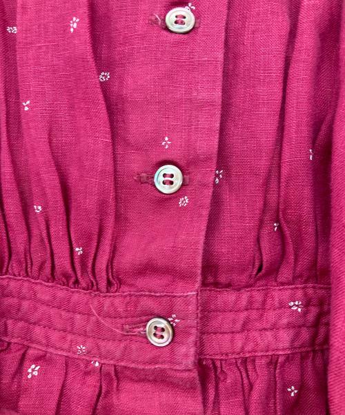 nest Robe（ネストローブ）nest Robe (ネストローブ) 総柄リネンワンピース ピンク サイズ:Freeの古着・服飾アイテム