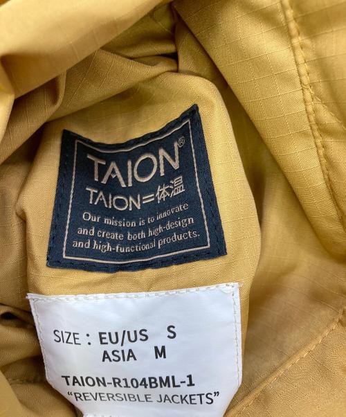 TAION（タイオン）TAION (タイオン) ミリタリー リバーシブル クルーネック ダウンジャケット イエロー サイズ:Mの古着・服飾アイテム
