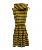 Jean Paul GAULTIERジャンポールゴルチェ）の古着「タートルネックボーダーワンピース」｜イエロー×グリーン