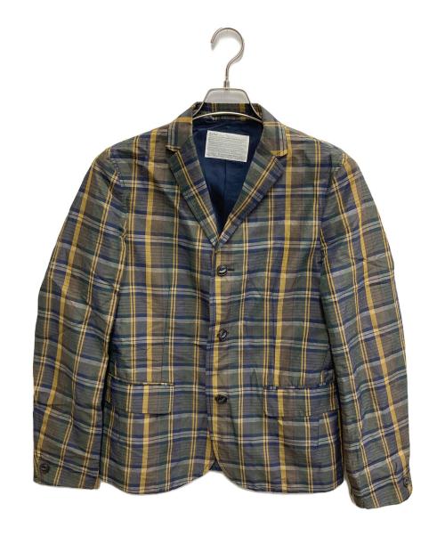 KOLOR（カラー）KOLOR (カラー) チェックテーラードジャケット イエロー×ネイビー サイズ:Sの古着・服飾アイテム