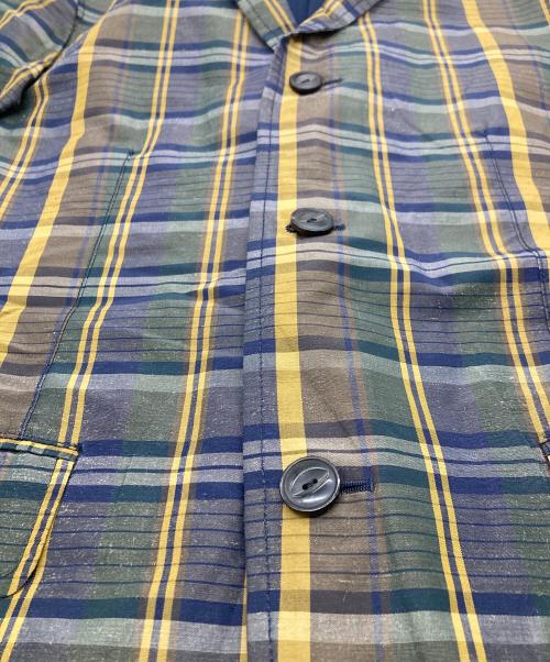 KOLOR（カラー）KOLOR (カラー) チェックテーラードジャケット イエロー×ネイビー サイズ:Sの古着・服飾アイテム
